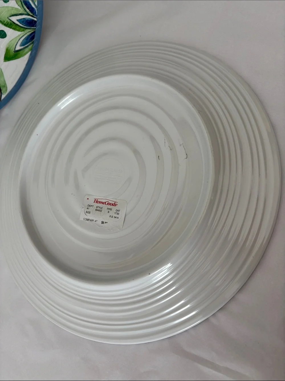 Cynthia Rowley Blue, Green & Yellow Floral plates